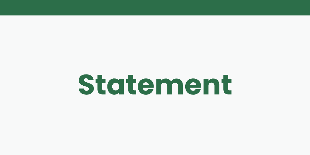 An statement.